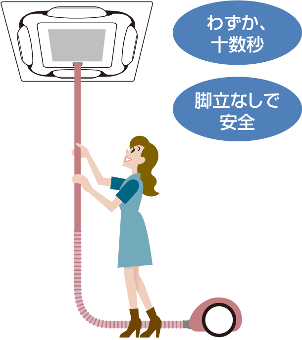 掃除をしている女性の画像